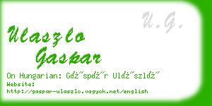 ulaszlo gaspar business card